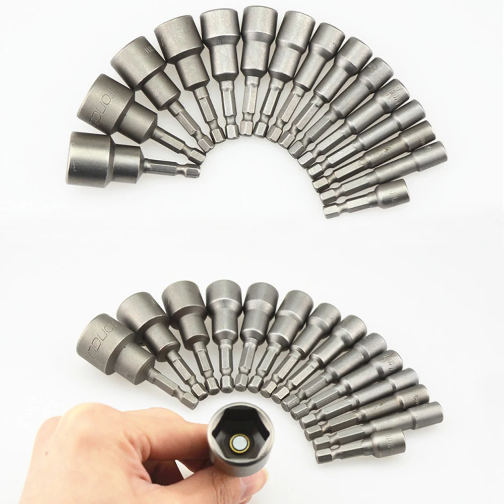 14 набор инструментов для ПК 6 мм-19 мм Шестигранная розетка втулка насадки Магнитный гайковерт набор сверла адаптер шестигранные электроинструменты