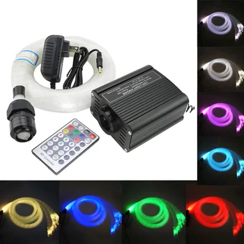

16W RGBW sparkle Fiber Optic Sensory kit 450pcs*0.75mm*4M for Flash point curtain,waterfall ,Sensory Kids Bedroom Decoration