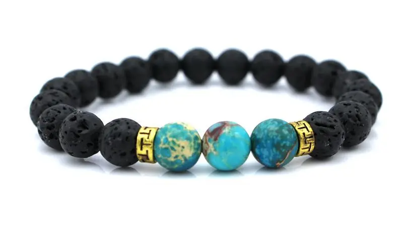

New Products Wholesale Lava Stone Beads Natural Stone Bracelet, Men Jewelry, Stretch Yoga Bracelet