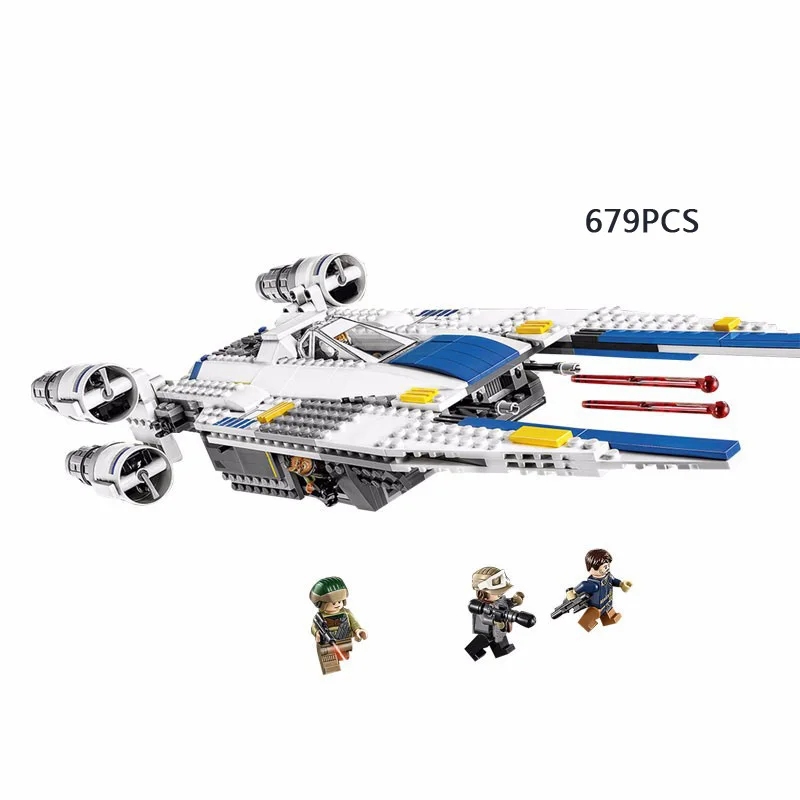 

670PCS Star space wars Rogue One Rebel U-wing fighter building block volunteer army forces compatible 75155 brick toy for kids