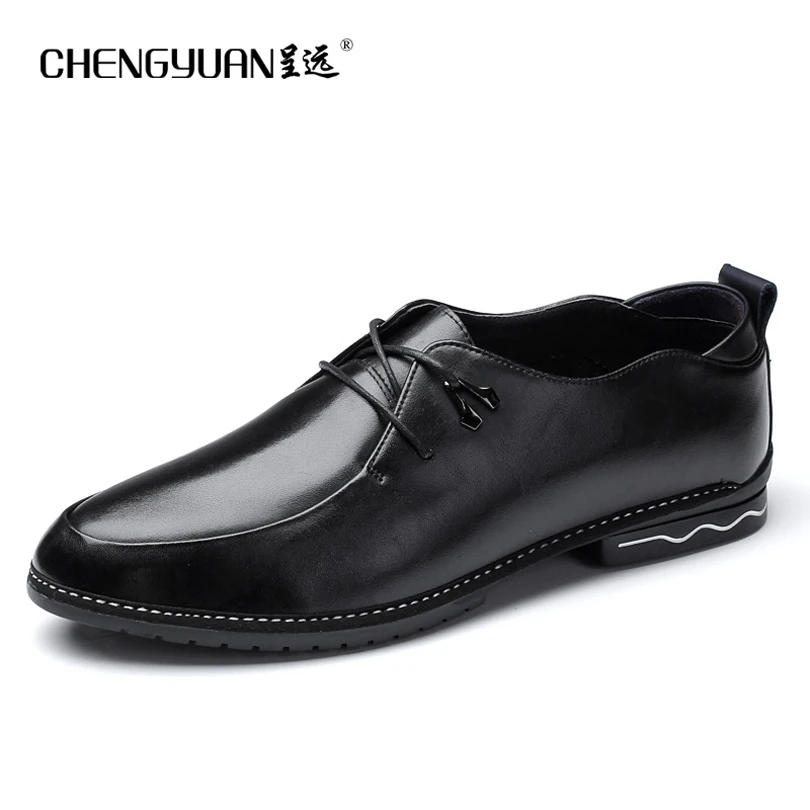 font b Men b font classic leather font b shoes b font simple comfortable flat