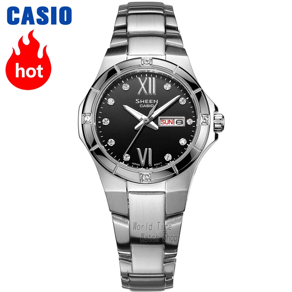 Часы Casio Sheen Женская Кварцевые часы Модный городской бриллиант Водонепроницаемые