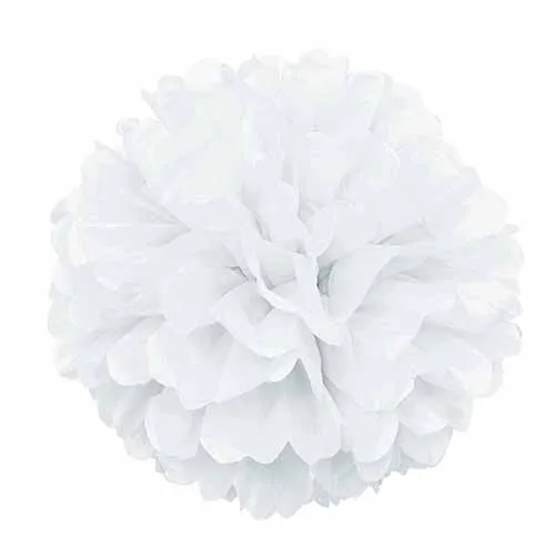 5 шт. 20 см декоративные бумажные помпоны цветочные шары свадьба день рождения, детский душ вечерние принадлежности - Цвет: white