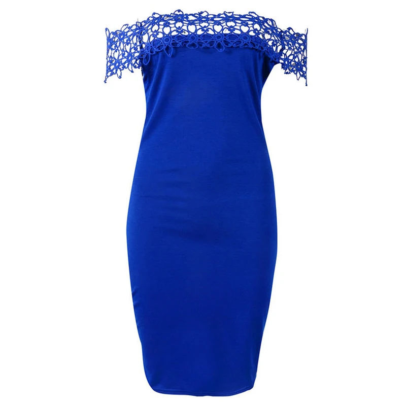 Women Summer Party Dress 2019 Sexy Off Shoulder Bodycon Mini Dress Ladies Casual Lace Patchwork Slash Short Dress Casual Vestido