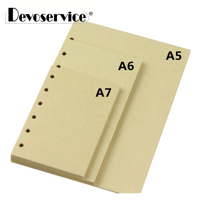 

A5 A6 A7 Vintage Kraft Paper Inner Filler For Notebook Diary Journal Scrapbook Note Blank Refill Paper Office School Supplies