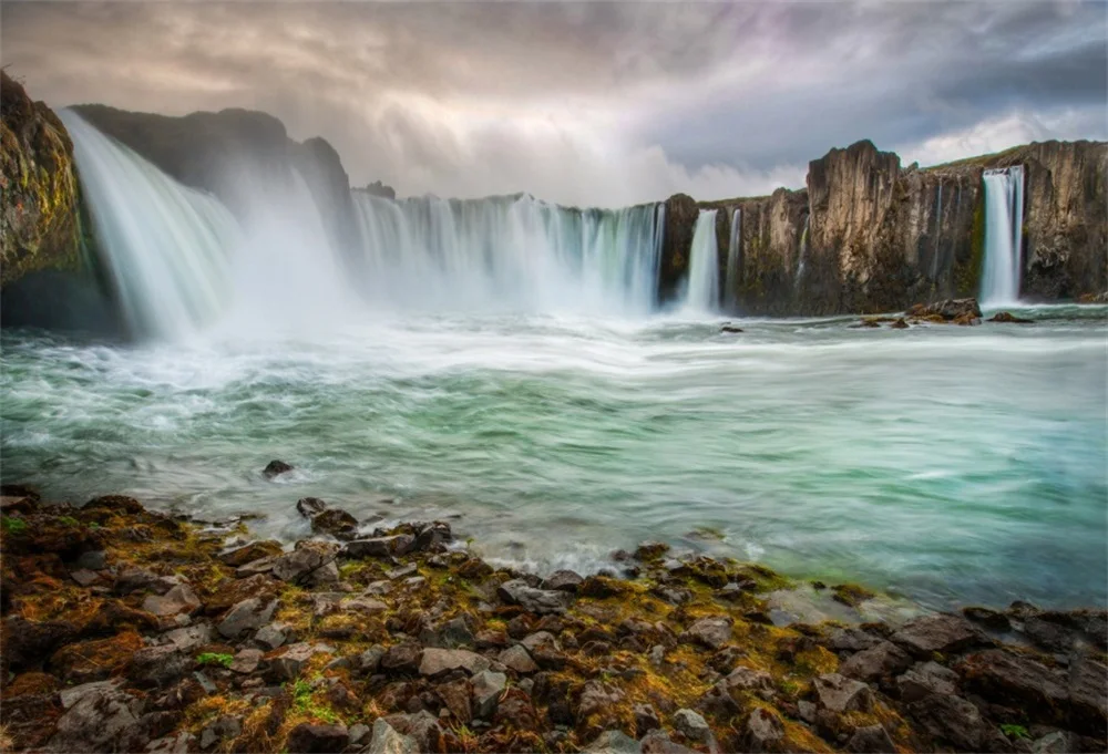 Laeacco горы реки камень живописный водопад фотографии фоны индивидуальные фотографические фоны для фотостудии