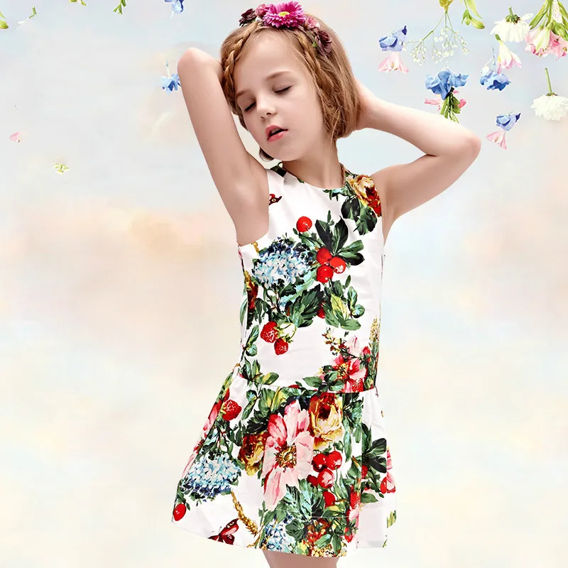 2017 Summer Children Girls Dresses Lovely Baby Girls A Line Dress Baby