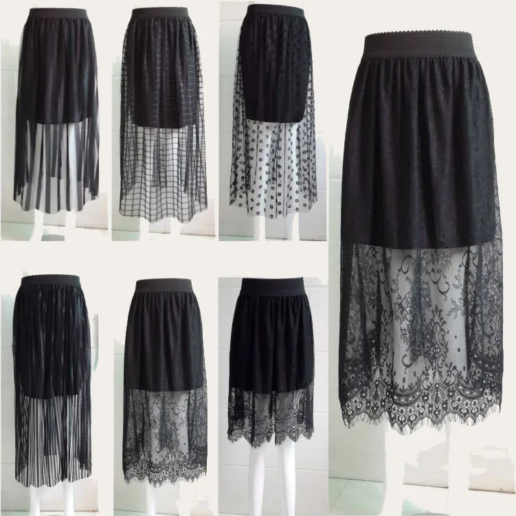 faldas good quality 2015 summer net ssias yarn skirts for women long