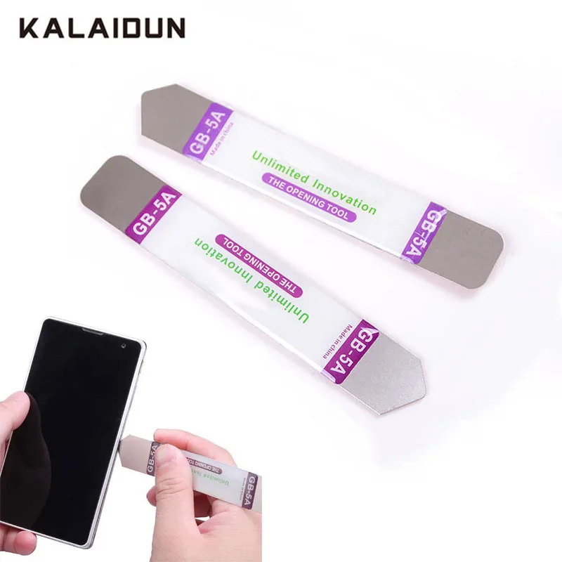 

KALAIDUN 2Pcs/set Metal Spudger Repairing Tool Flat Spudger Soft Blade Pry Bar for Mobile Phone Screen Glue Removal