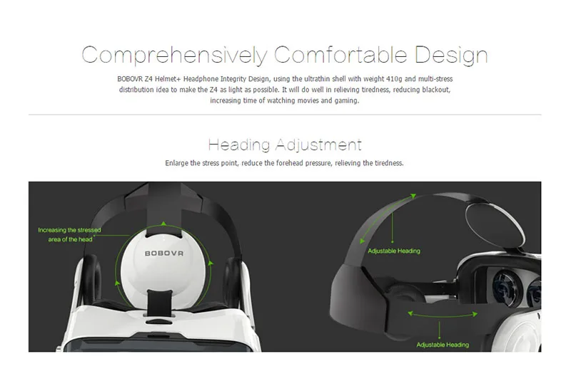 Оригинальные очки виртуальной реальности BOBOVR Z4 3D Очки виртуальной реальности VR очки, виртуальная реальность, стерео очки, очки VR Google Cardboard 120 градусов угол обзора и разъемом для наушников+ геймпад 5,0
