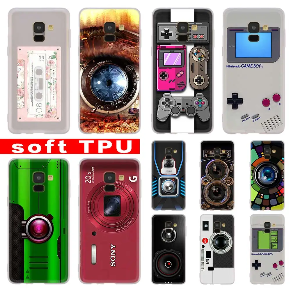 

3D Vintage Tape Camera Gameboy Case For Samsung Galaxy A8 A6 Plus A9 A5 A3 A7 2018 2017 2016 A50 A30 A40 A70 A10 A2 CORE Soft