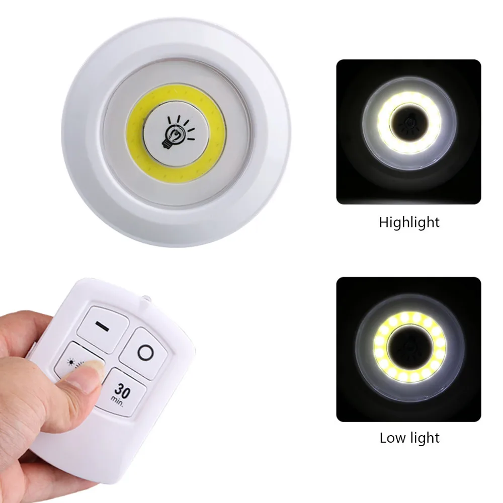 بطارية قلوية جهاز التحكم من بعد تعمل الذكية عكس الضوء LED ضوء تحت الكابين COB LED ليلة مصباح الحجرات أضواء ل خزانة غرفة نوم