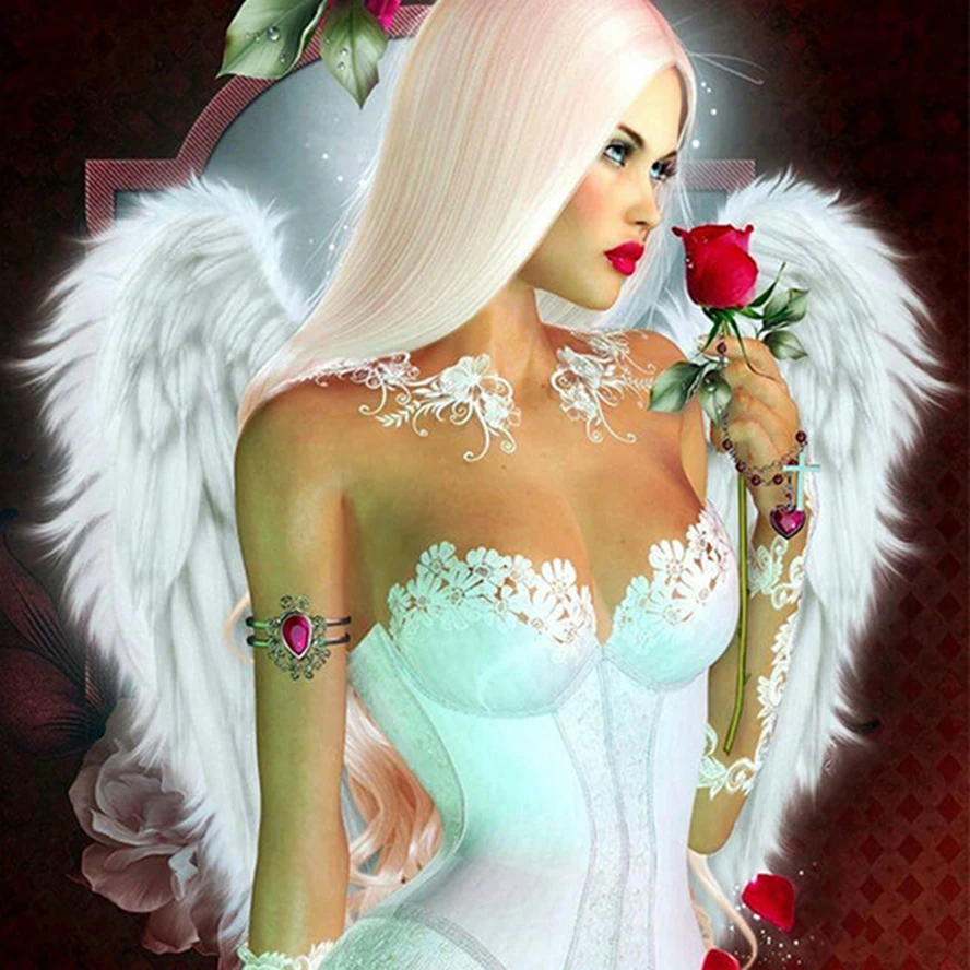 

5D Diy Diamond Painting Cross Stitch fairy girl Diamond Embroidery Mosaic Square/round Pattern Rhinestone Needlework gift AS562