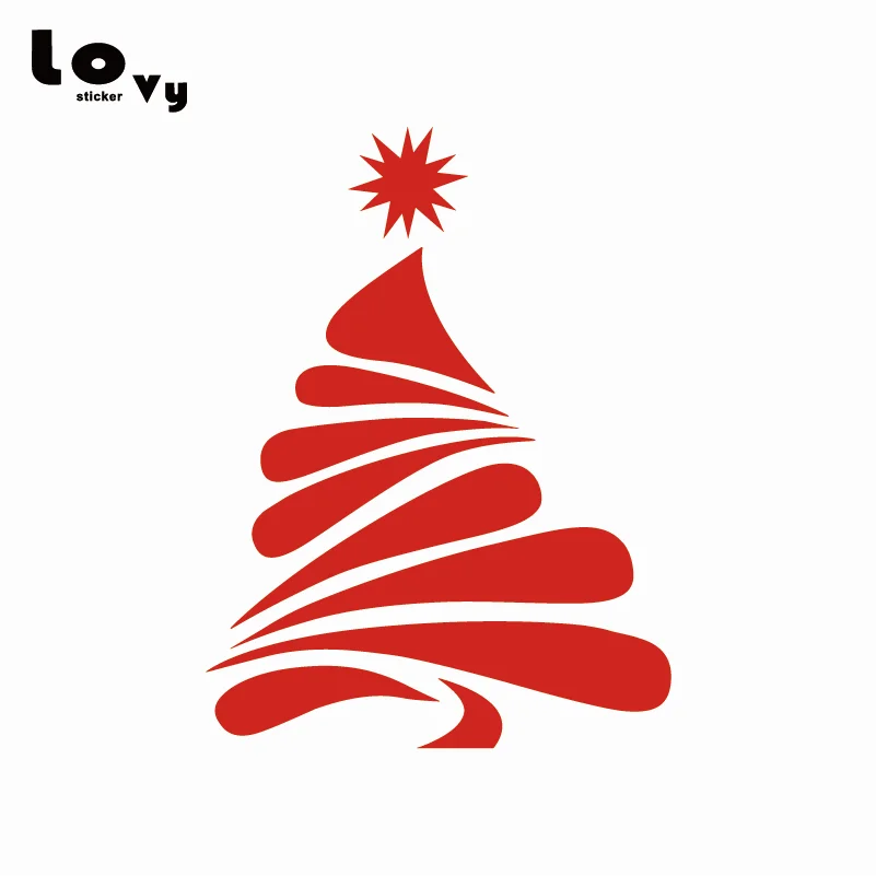 

Merry Christmas Wall Sticker Creative Christmas Tree Silhouette Vinyl Wall Decal Home Decor