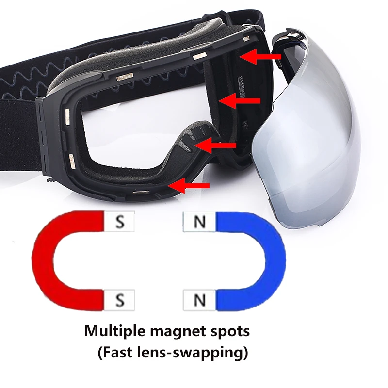 نظارات الثلوج تزلج المغناطيسي المزدوج طبقات عدسة UV400 يوم ليلة انفصال التزلج مكافحة الضباب نظارات على الجليد نظارات التزلج الرجال النساء نظارات الثلوج تزلج المغناطيسي المزدوج طبقات عدسة UV400 يوم ليلة انفصال التزلج مكافحة الضباب نظارات على الجليد نظارات التزلج الرجال النساء