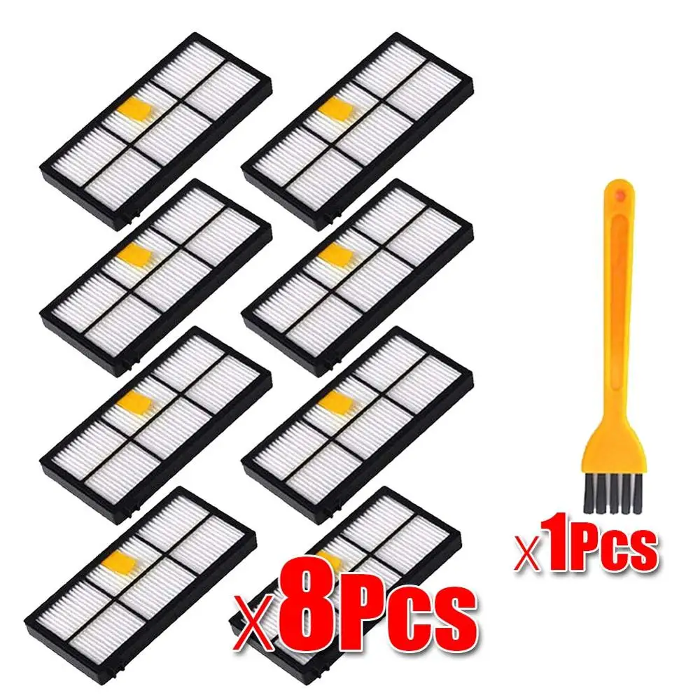 HEPA фильтры заменить набор кистей Запчасти аксессуары для IRobot Roomba 805 860 861 865 866 870 871 880 885 960 966 980 серии - Цвет: 9Pcs a lot