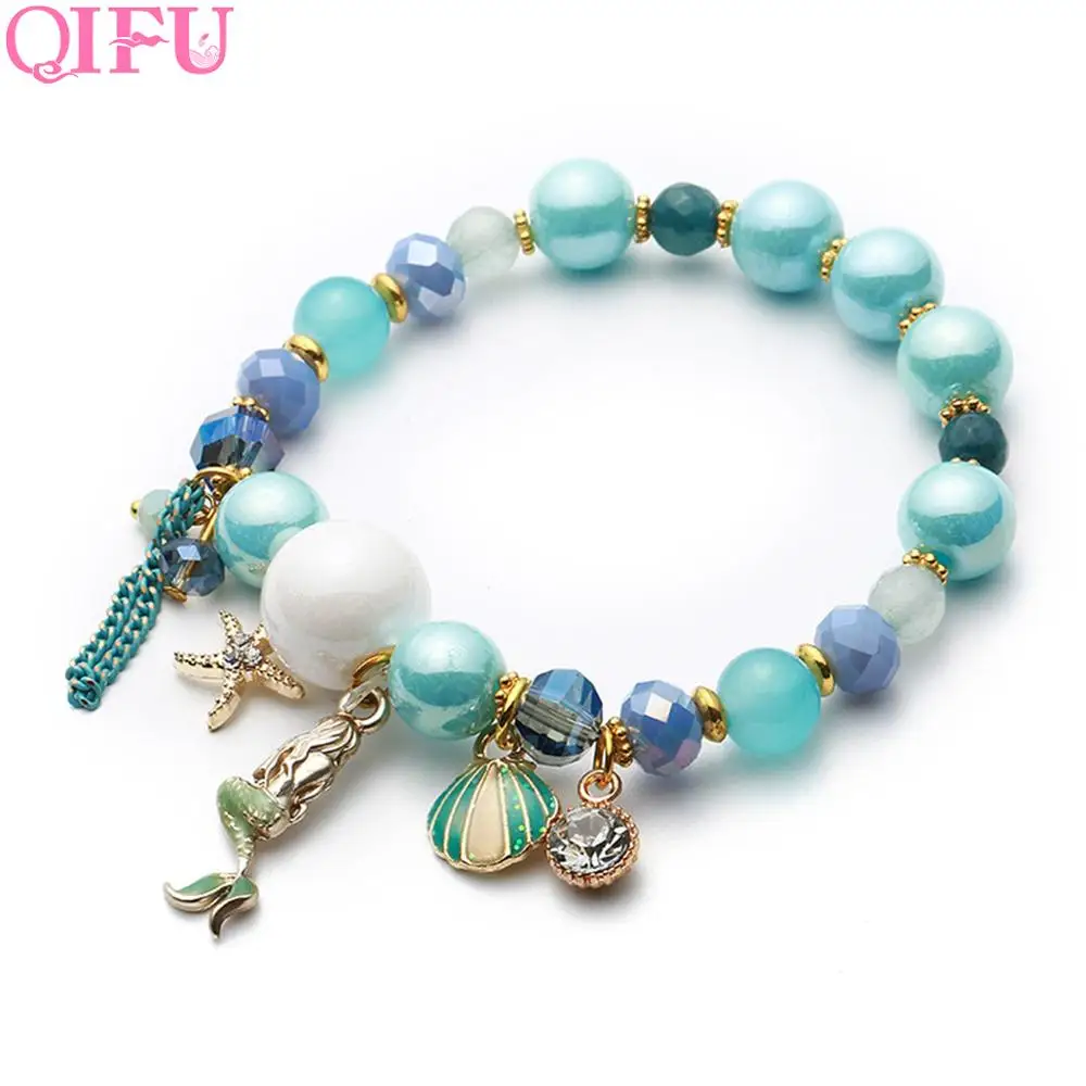 

QIFU 1pcs Mermaid Shell Bracelet For Birthday Party Favors Gifts Girlfriend Anniversary Gift Wedding Favors And Gifts Supplies