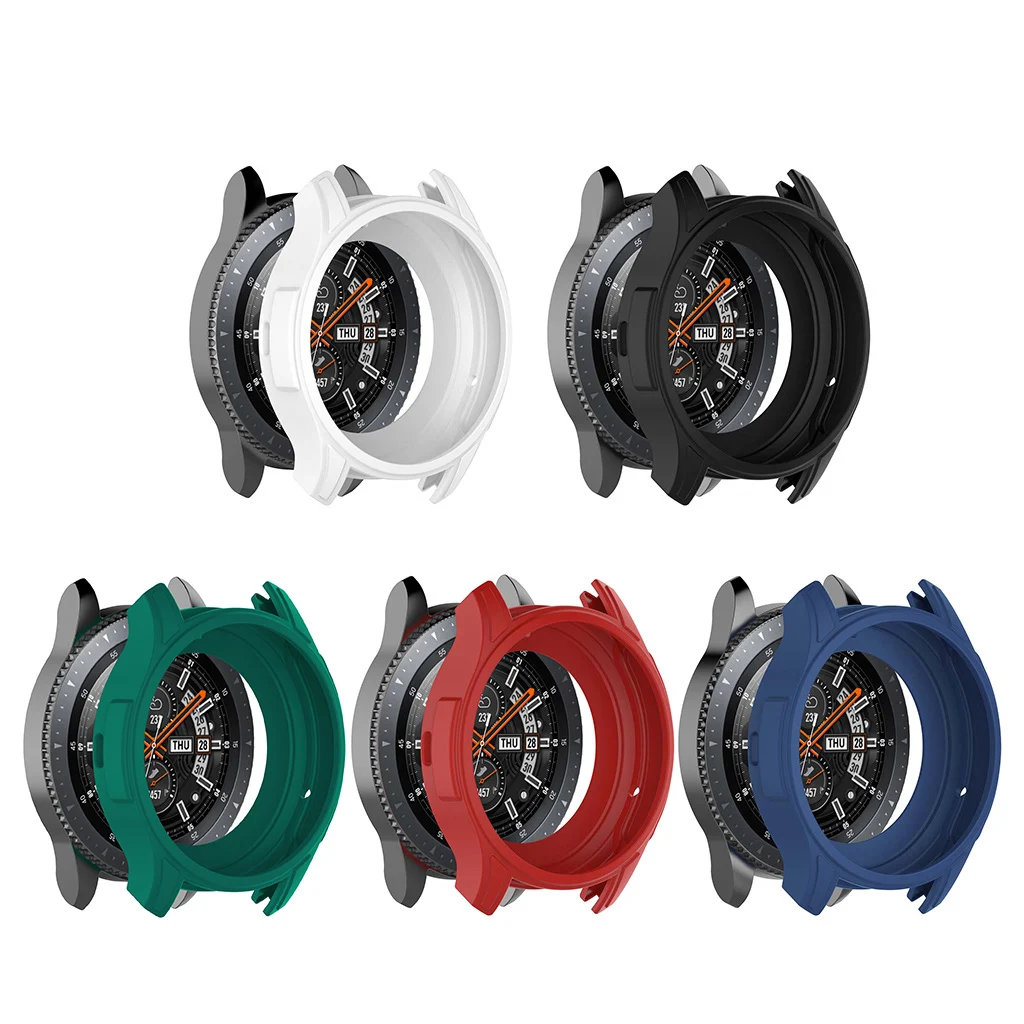 

Silicone Soft Shell Protective Frame Case Cover Skin For Samsung Galaxy Watch 46mm Gear S3 Frontier