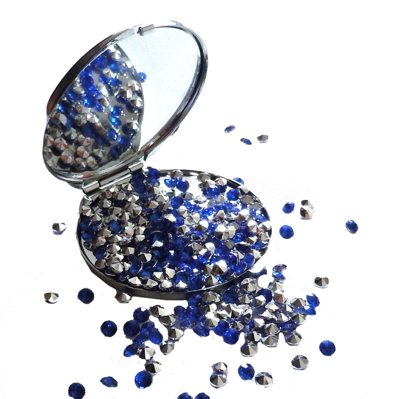 1000 шт 4,5 мм акриловые серебряные алмазные свадебные конфетти стол рассыпные украшения кристаллы центральный праздничные принадлежности - Цвет: silver royal blue