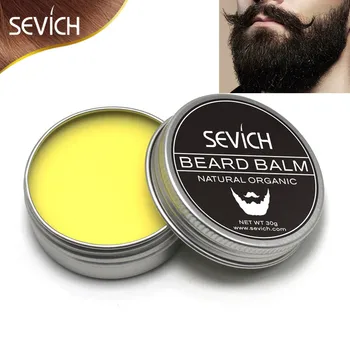 

30g Sevich Supplely lubricated beard wax beard softener Growth Organic Moustache cream Smooth Beard Care For Men