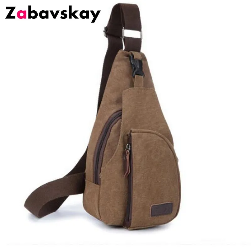 

2018 New Chest bags fashion Canvas Messenger bag Men Casual Crossbody bags high quality shoulder Phone Small square bag DJZ97