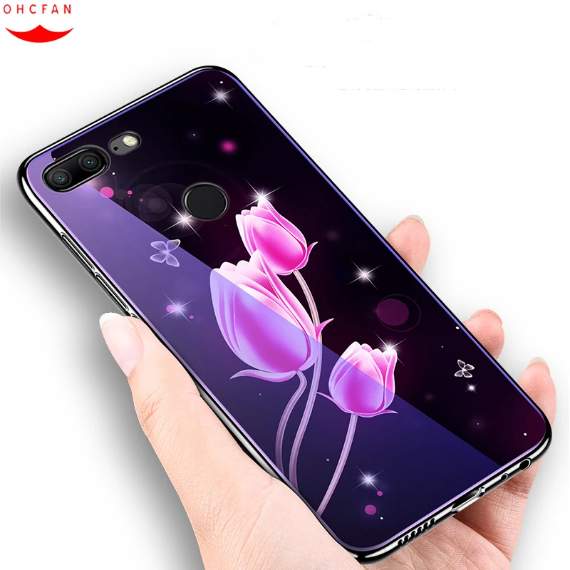 For Huawei Honor 9 Lite Case Tempered Glass Back Cover 8 /honor 9/ lite Soft TPU Edge Capa |