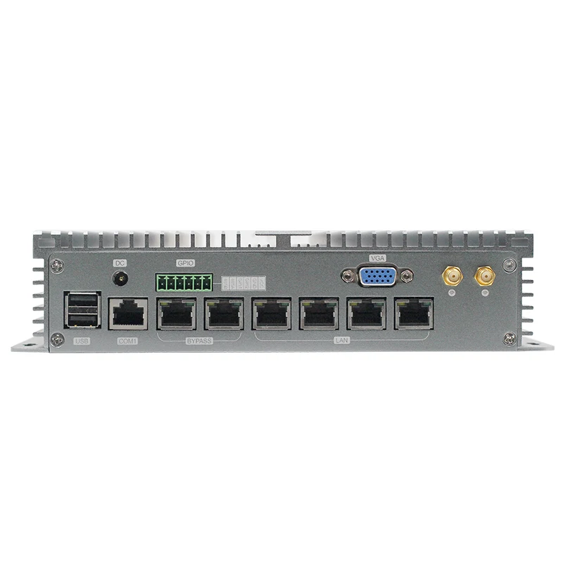 Мини компьютер 6 LAN Barebone четырехъядерный процессор Celeron j1900 безвентиляторный