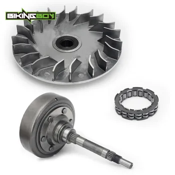 

BIKINGBOY Wet Clutch Housing Drum & Primary Sheave & One Way Bearing Set For Yamaha Grizzly 660 2002-2008 Rhino 660 2004-2007