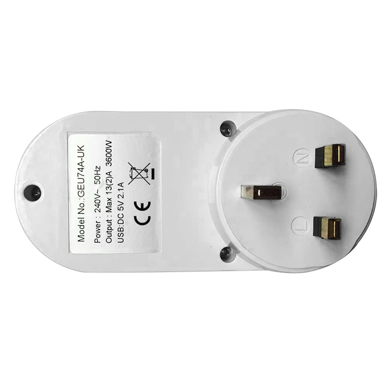 220 В таймер переключатель USB 5 В 2.1A адаптер розетка штепсельная розетка таймер обратного отсчета розетка двойной энергосберегающий электронный контроллер времени