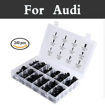 

Car Styling Partment 240pcs Interior Fastener Rivet Clips Trim Clip Body Moulding Set Rivets For Audi A3 A4 A5 A6 A7a8 Q3 Q5 Q7