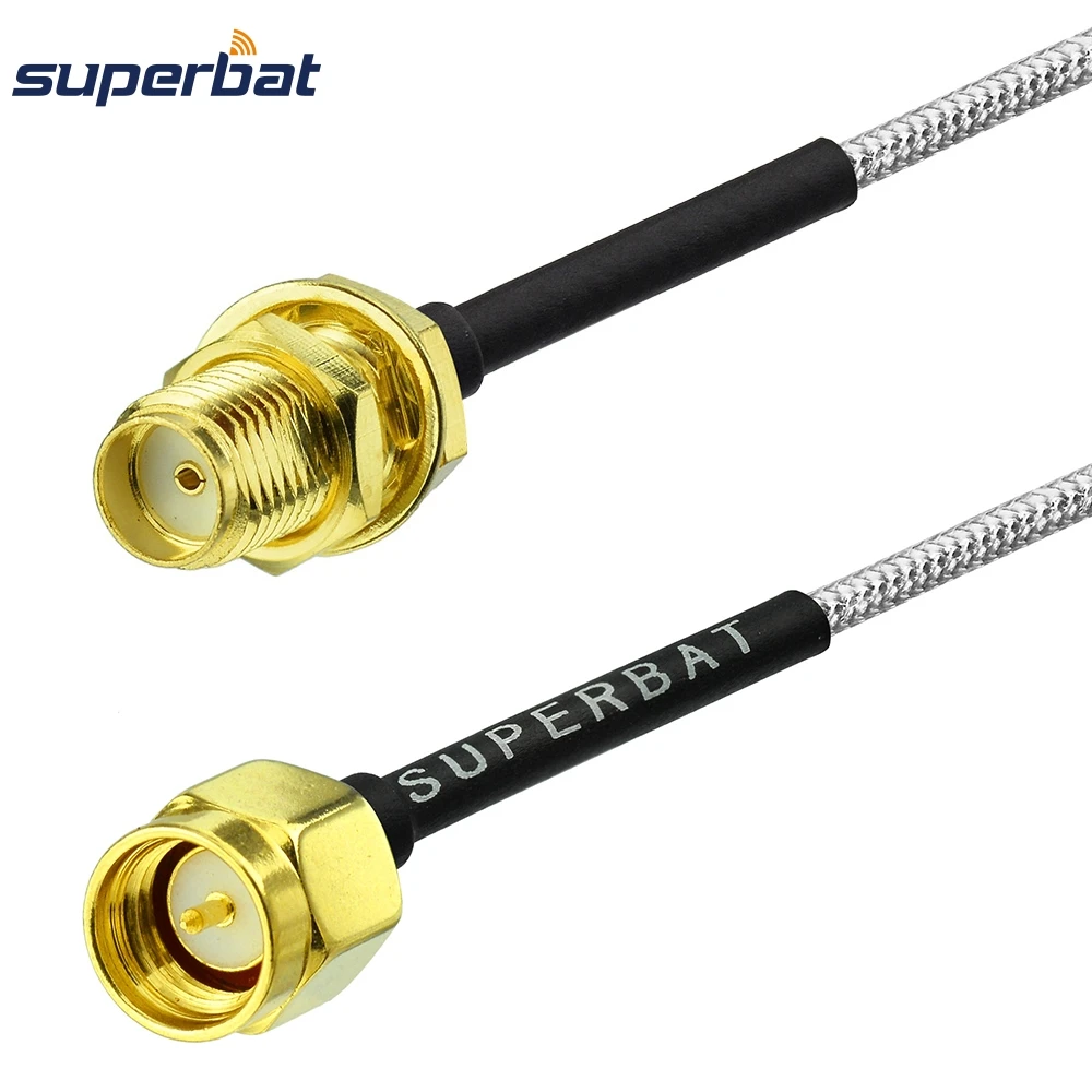 

Superbat SMA Female Bulkhead to Male Straight Coaxial Connector Pigtail Cable RG405 15cm Radios Antenna Wifi