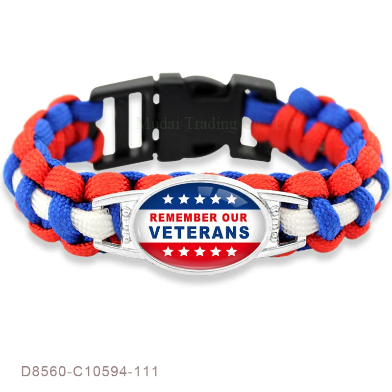 Custom Remember Our Veterans Thank You Veterans Paracord Survival