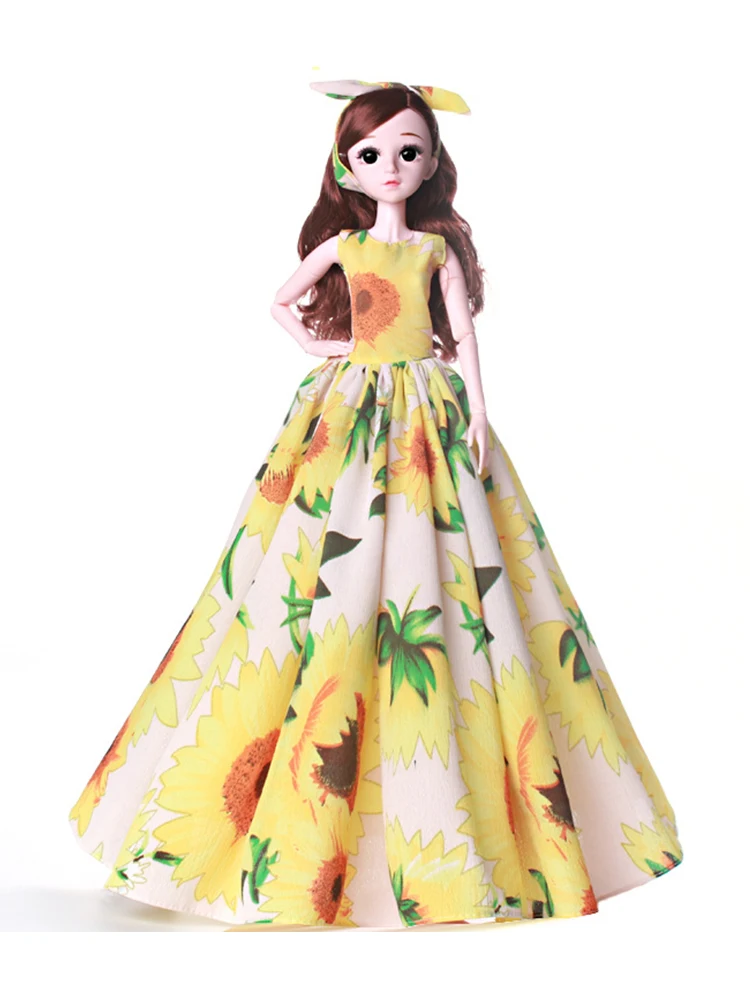 1 Piece Clothes for Doll Accessories Clothes for 60cm BJD Dolls Toys for Girls Fashion Long Dress Accessories Dolls Toy