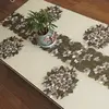 Élégant Europeanstyle chemin de table pastorale nappe noir fil broderie coureur napperon fleur de mariage coureurs Coaster tapis ► Photo 3/3