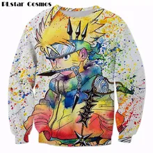 PLstar Космос Радуга краска Наруто 3D Толстовка Мужская ниндзя пуловер аниме Харадзюку Хип Хоп Верхняя одежда галактика кофты Топы