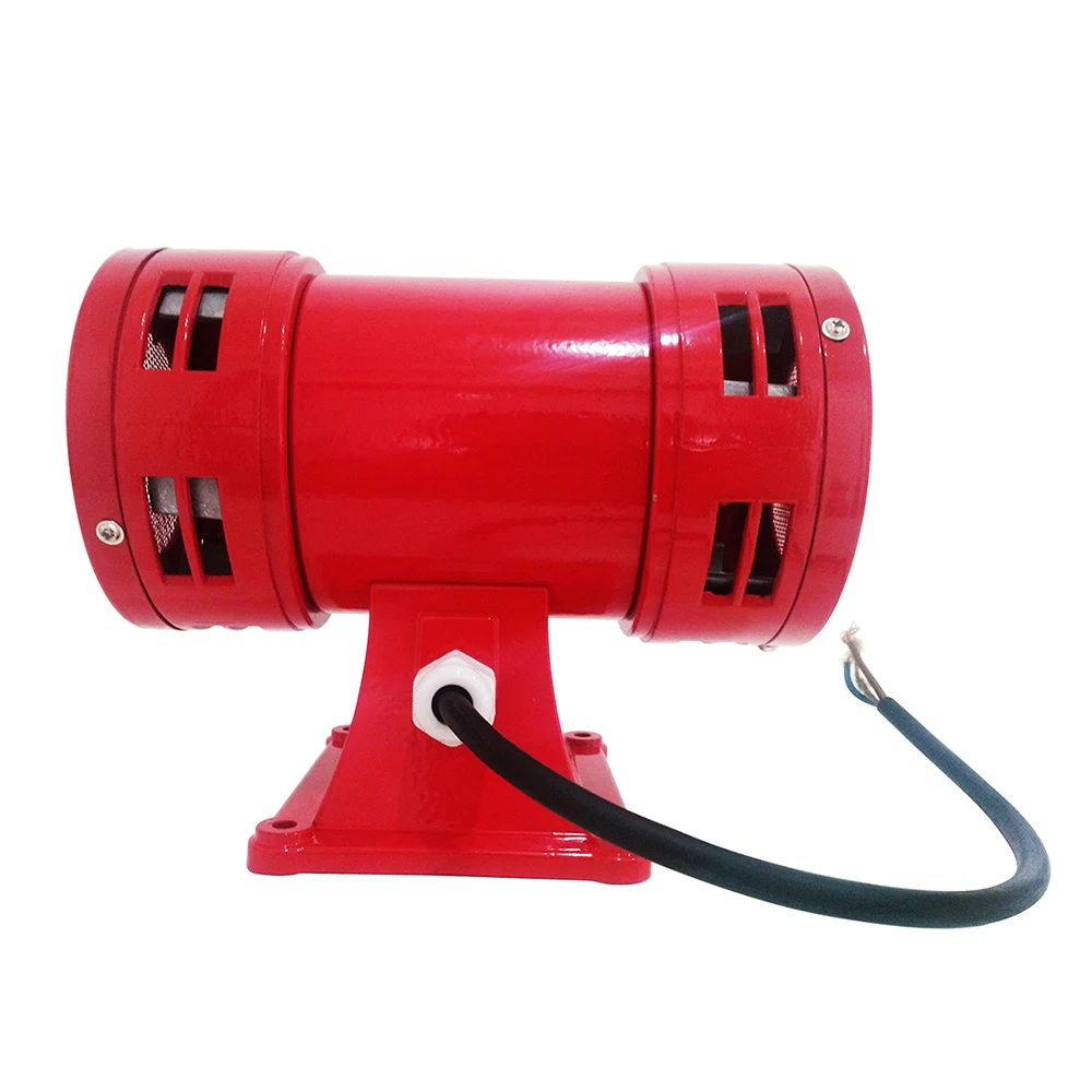 MS 490 220VAC 120dB Red Mini Metal Motor Siren Industrial Alarm Sound