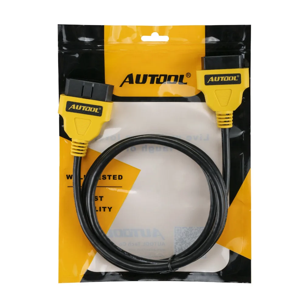 AUTOOL 1 5 м OBD2 16 контактный Удлинительный кабель 150 см ELM327 OBD II коннектор|obd2 16pin|cable pinobd2