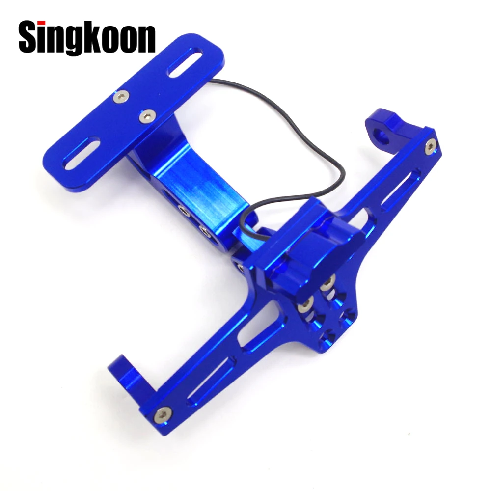 

Universal Motorcycle License Plate Holder number plate Frame Support Bracket Adjustable FOR burgman 400 dt 125 mt10 m109r