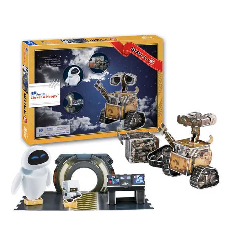 

Candice guo 3D puzzle DIY toy paper building model assemble hand work game Wall-E cartoon movie Film Robot kid birthday gift set