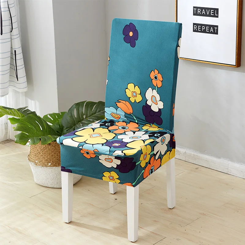 

Spandex Chair Cover Elastic Seat Cover Anti-dirty Chair Covers for Weddings Dining Chair Cover Christmas Decorations for Home