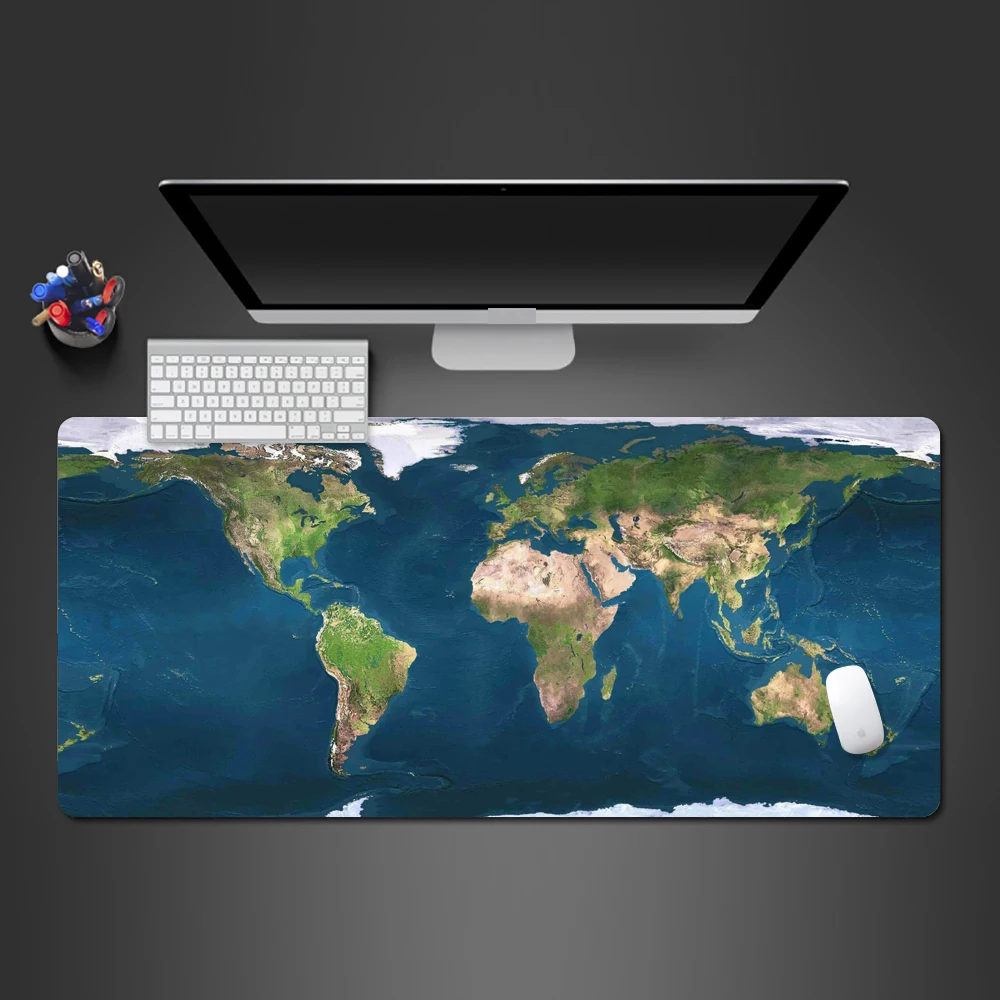 

Personality Of The Blue Map XL Mouse Pad Rubber Washed Large Mouse Pad Game Accessories PC Computer Table Mat Gaming Mousepad