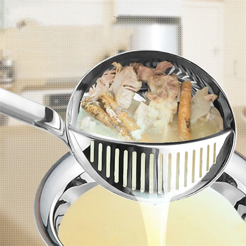 

High quality Cooking Tools 2 in 1 Creative Soup Spoon Colander Dinnerware Kitchen Accessories