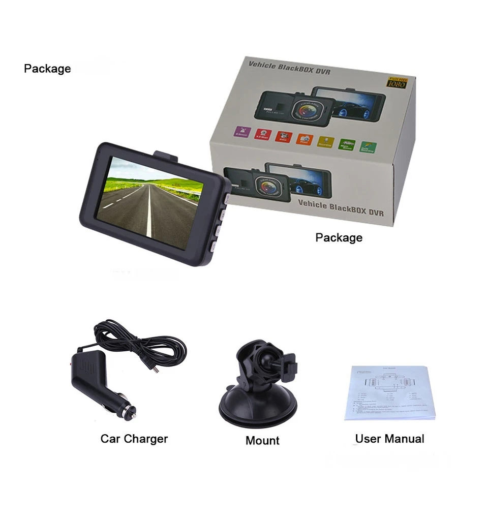 120 Wideangle Car Recorder Full Hd 1080p Dash Cam Loop Recorder