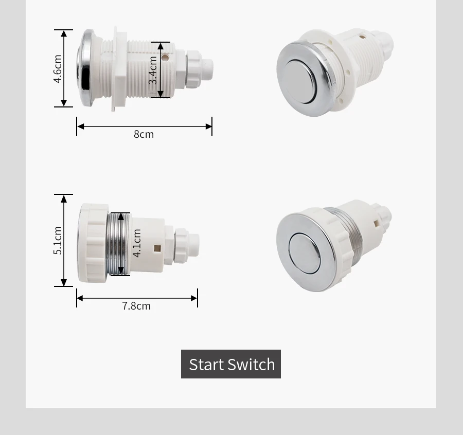 Кнопка включение-выключение Ванна Пуск воздуха/кнопка регулировки массажная ванна для спа микро отходов удаления мусора водоворот пневматический