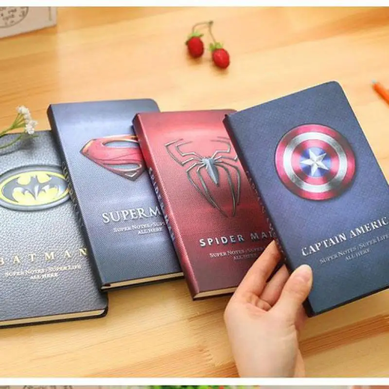 Fromthenon Captain America Superman Notebook Diary With Lined Paper Hero Union Theme Student Gifts Stationery Supplies | Канцтовары для