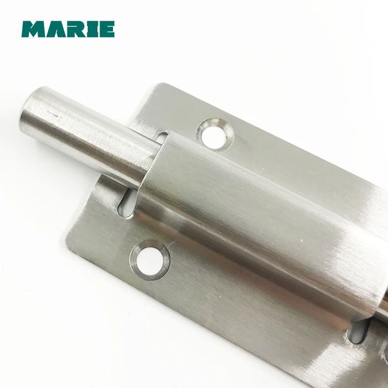 1 SET Stainless Steel Door Barrel Bolt Latch Hasp Stapler Gate Lock Safety Latch+Screws Home Safe Tools