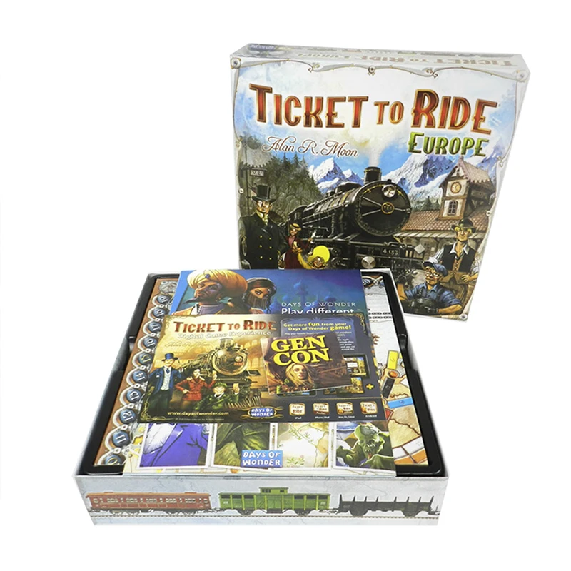Days Of Wonder Ticket To Europe America Ride Board Game Party Card