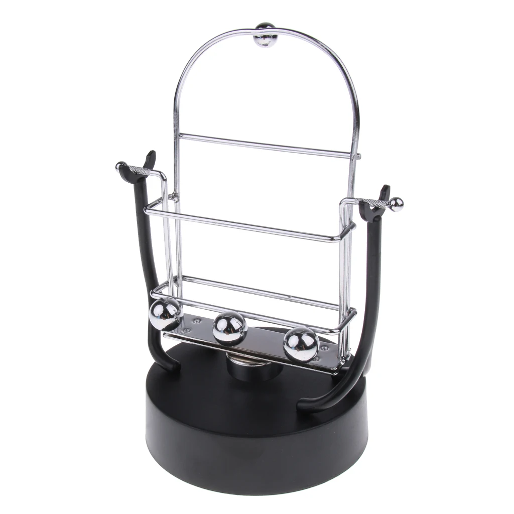 Electric Newton Physics Balancing Ball Pendulum Newton's Cradle Desk Figurine Ornament Perpetual Motion Science Educational Toy