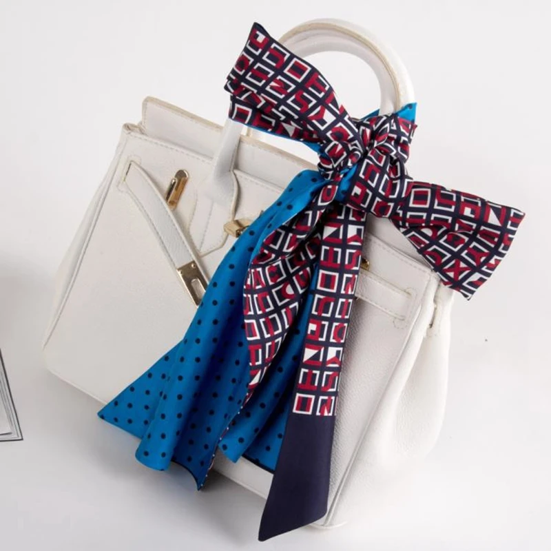 

Long 100% Silk Scarf Neckerchief Wraps Women Ladies Fashion Print Head Hair Scarves