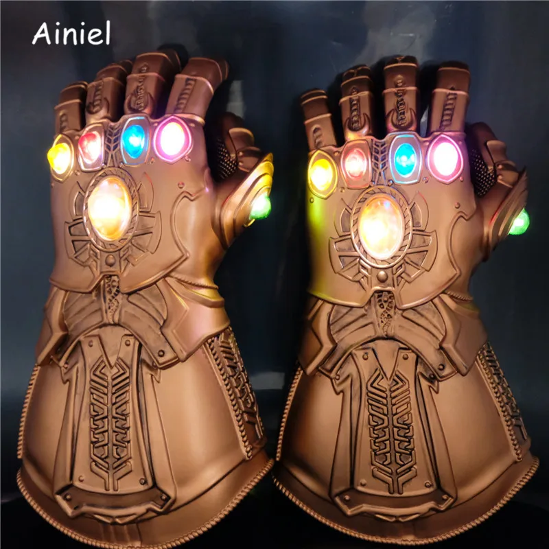 

The Avengers 4 Endgame Infinity War Thanos Gloves Cosplay Superhero Avengers Thanos Luminous Glove Halloween Party Props Deluxe